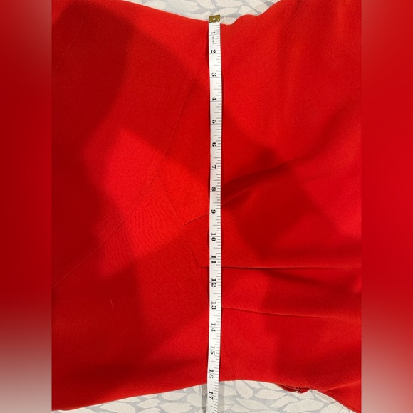 Reiss midi asymmetrical dress in rich  deep orange, size 10 - Picture 8 of 9